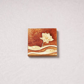  Embossed Stone Work Handpainted Wooden Fridge Magnet 