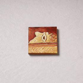  Embossed Stone Work Handpainted Wooden Fridge Magnet 