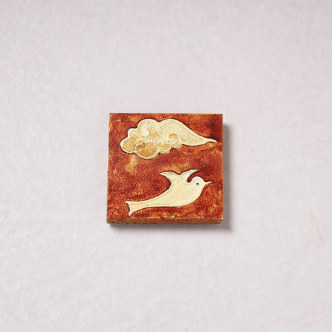  Embossed Stone Work Handpainted Wooden Fridge Magnet 