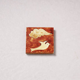  Embossed Stone Work Handpainted Wooden Fridge Magnet 