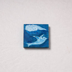  Embossed Stone Work Handpainted Wooden Fridge Magnet 