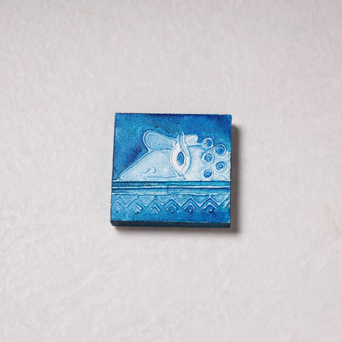  Embossed Stone Work Handpainted Wooden Fridge Magnet 