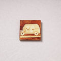  Embossed Stone Work Handpainted Wooden Fridge Magnet 