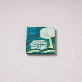  Embossed Stone Work Handpainted Wooden Fridge Magnet 