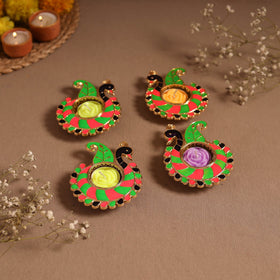 Enamel work tealight candle holder (set of 4) 15