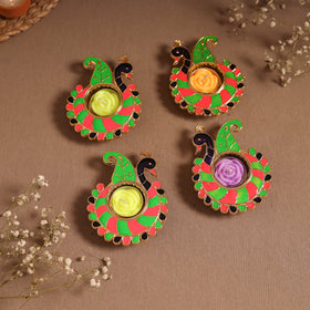 Enamel work tealight candle holder (set of 4) 15