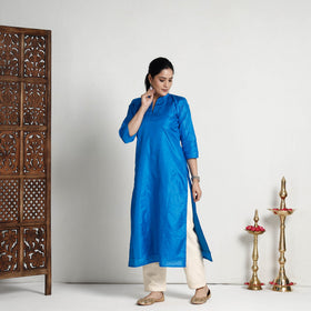 Buy Ethnic Plain Pure Silk Kurta for Women