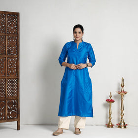 Buy Ethnic Plain Pure Silk Kurta for Women