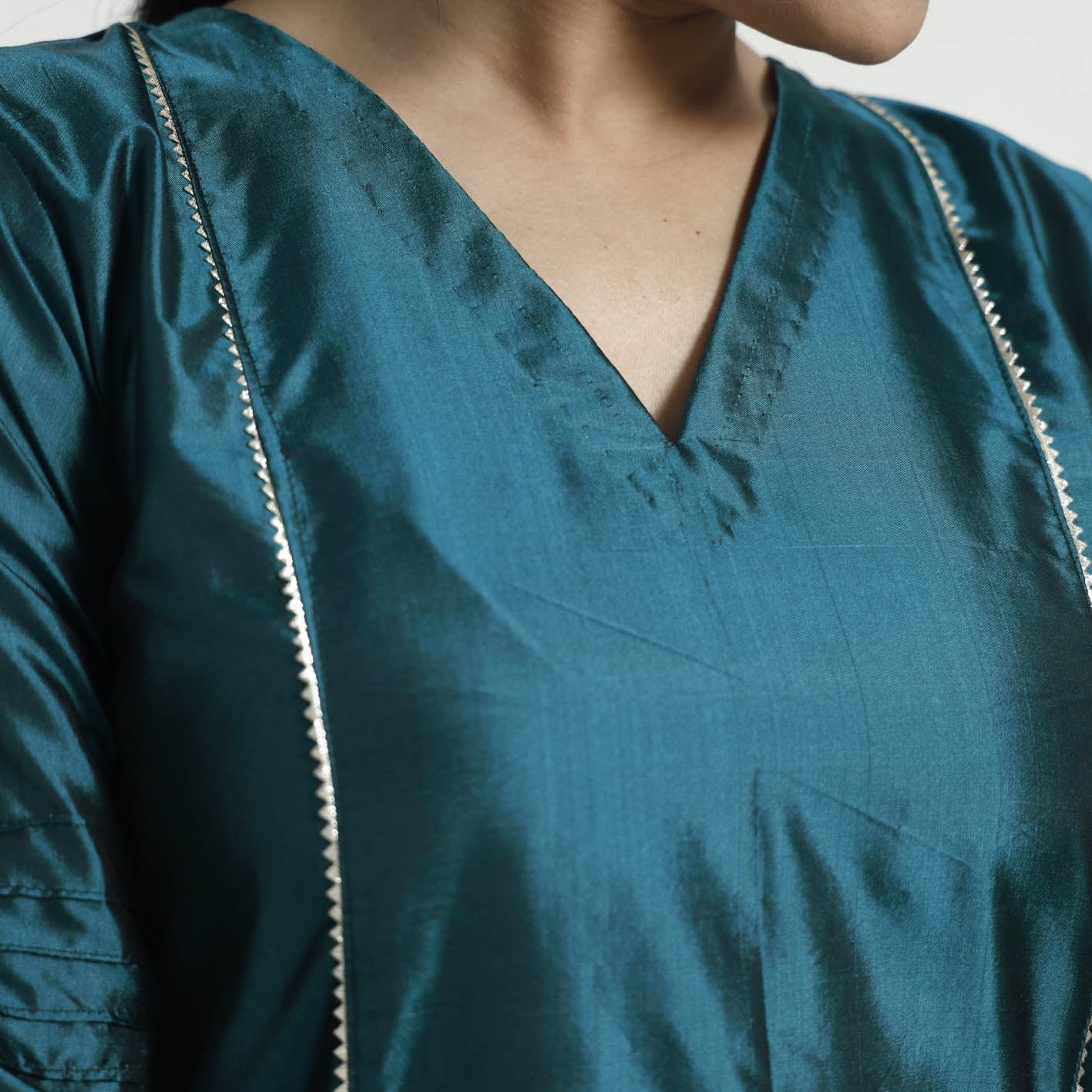 Plain Pure Silk Kurta