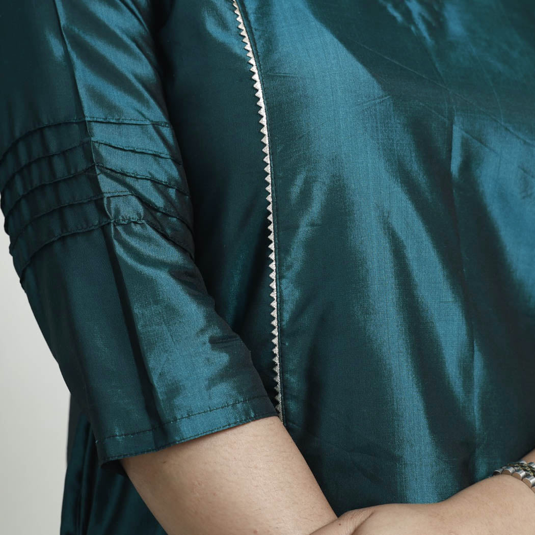 Plain Pure Silk Kurta