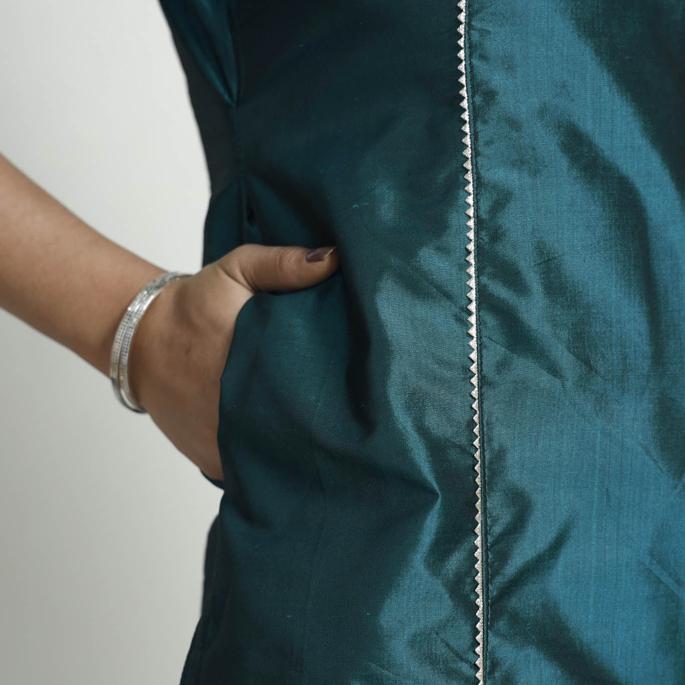 Plain Pure Silk Kurta