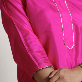 plain silk kurta