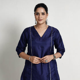Buy Ethnic Plain Pure Silk Kurta for Women