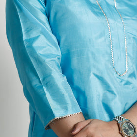plain silk kurta