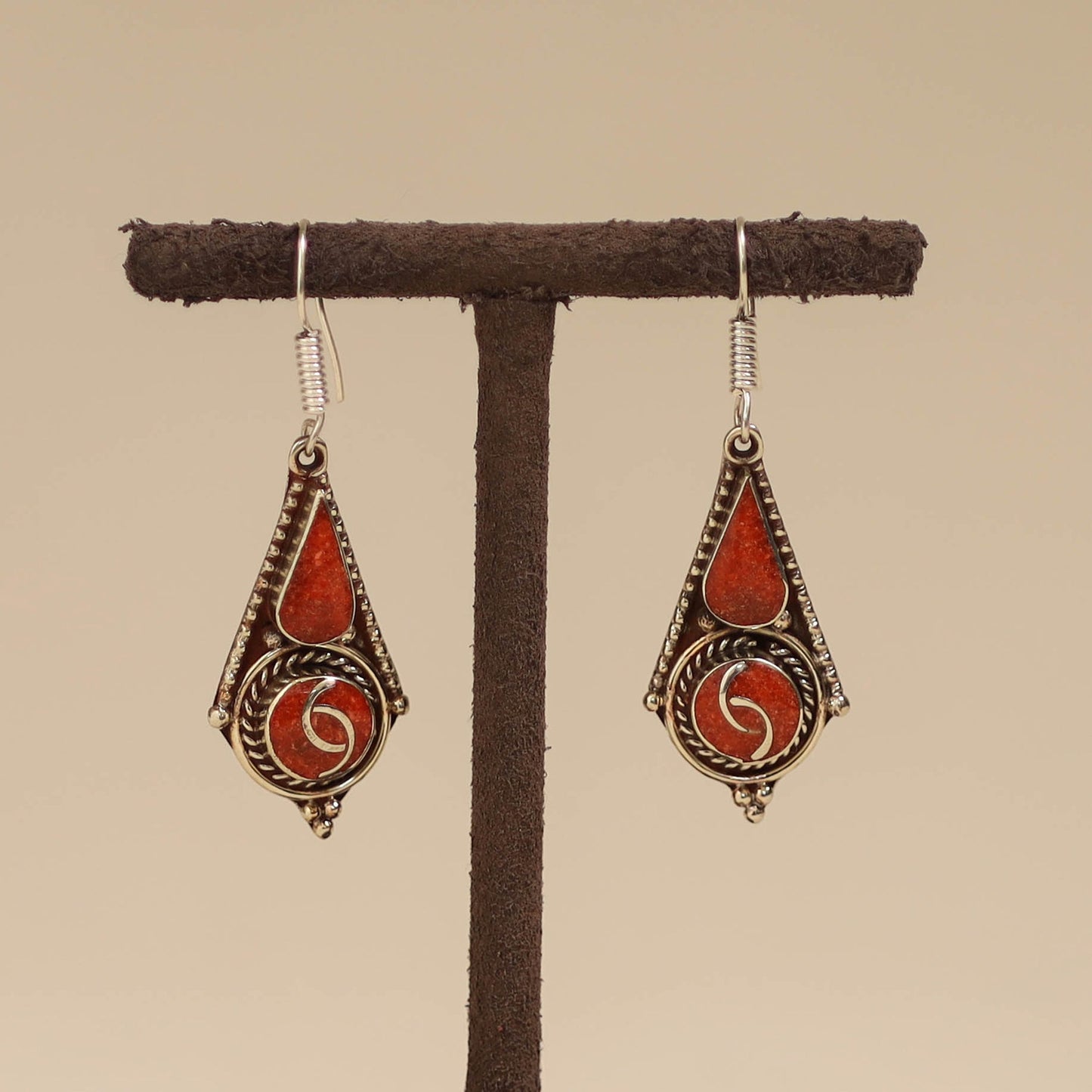 Ethnic tribal tibetan earrings from himalaya 02