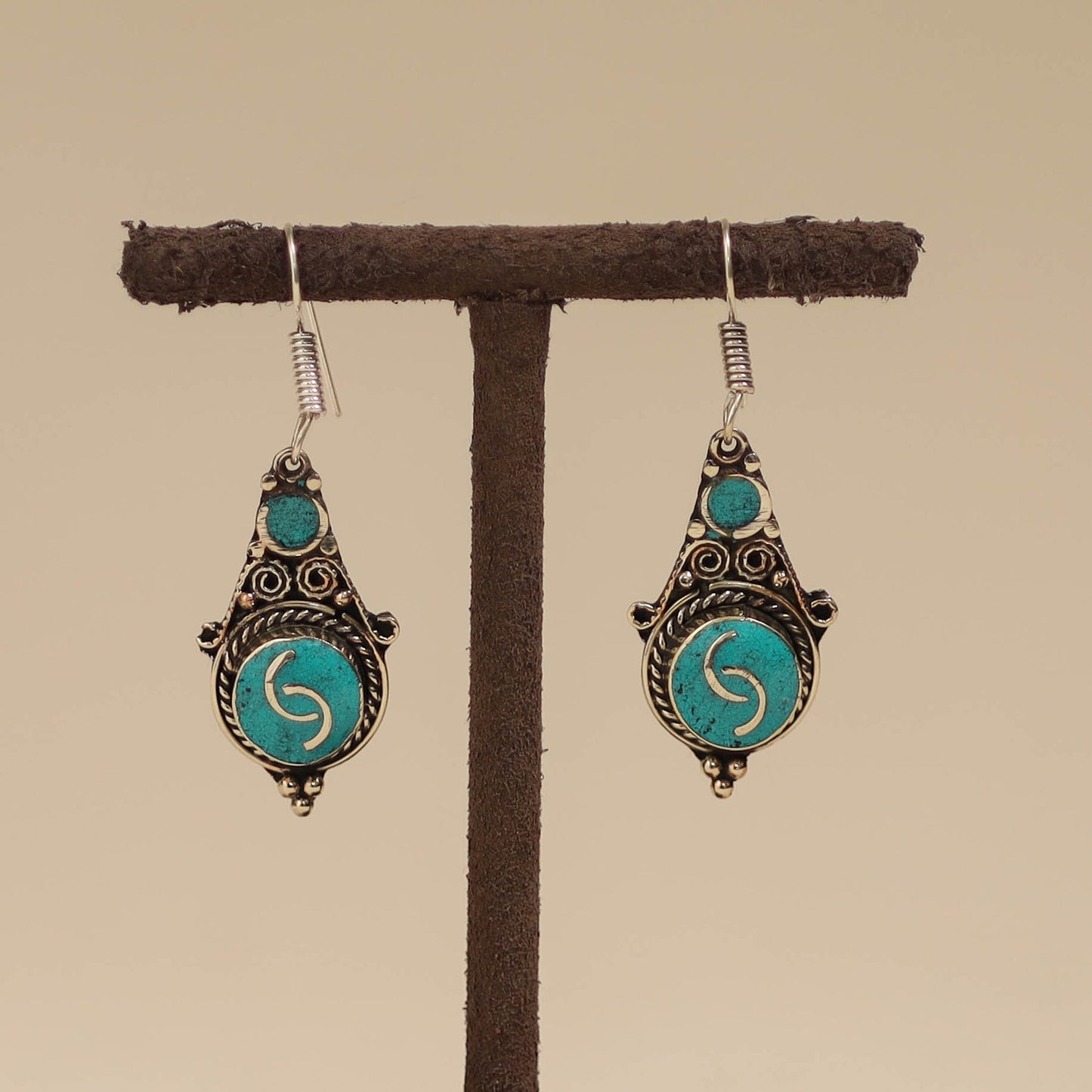 Ethnic tribal tibetan earrings from himalaya 03