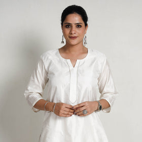 Buy Ethnic Plain Pure Silk Kurta for Women
