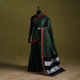 Silk cotton khun saree with ilkal pallu chikki paras border