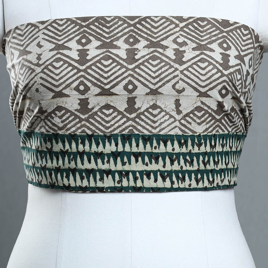 Grey - cotton pipad blouse piece 121 - handcrafted