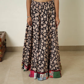 Multicolor - hand printed cotton long bagru skirt 11