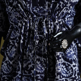 Hand batik cotton short kaftan 24 - handcrafted