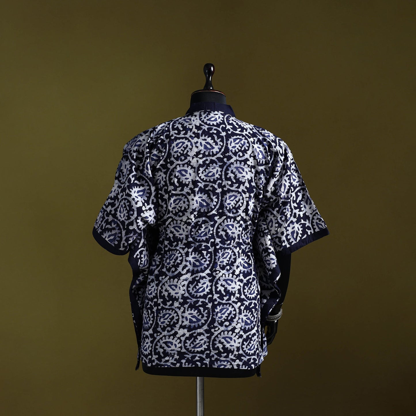 Hand batik cotton short kaftan 24 - handcrafted