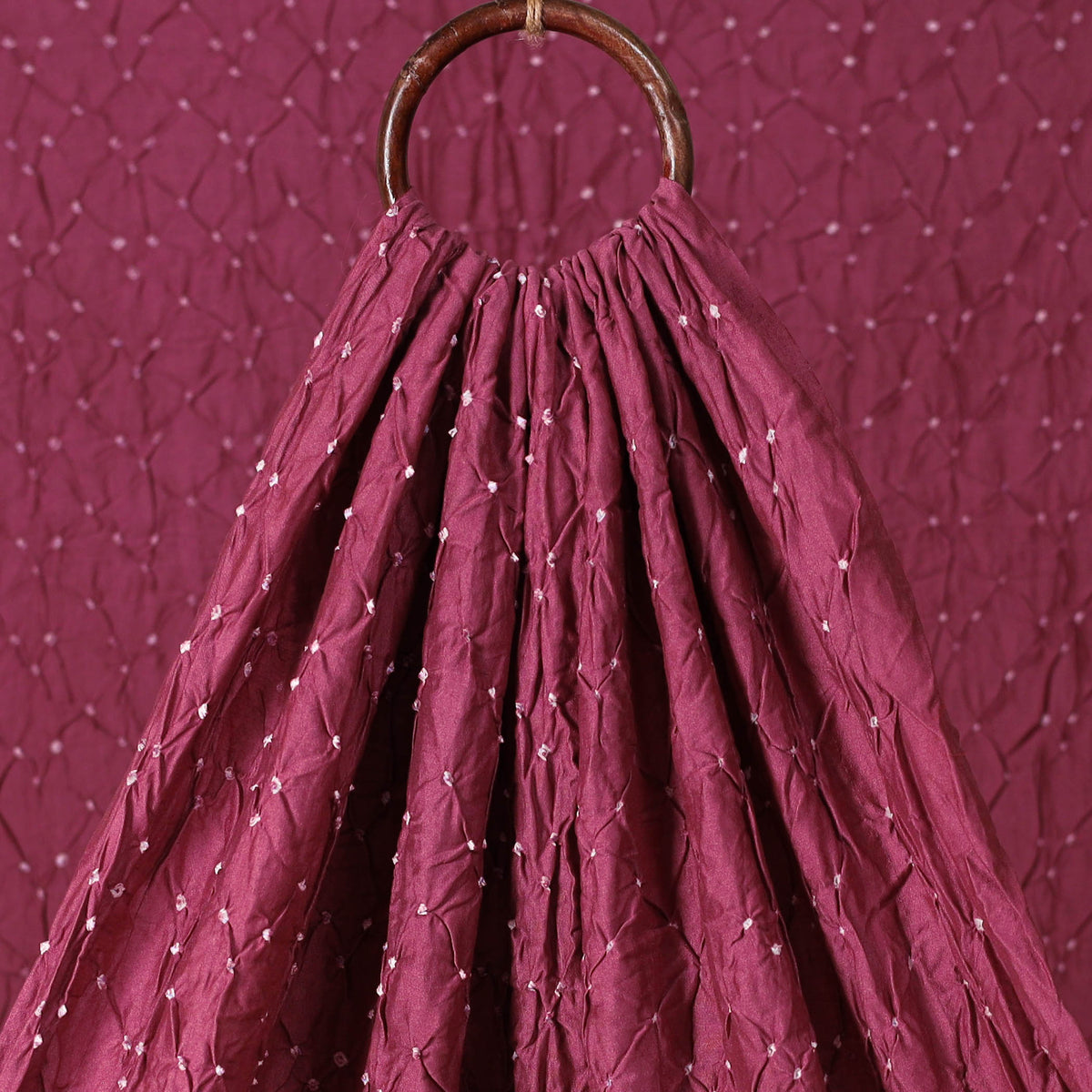 Kutch Bandhani Tie-Dye Chanderi Silk Fabric 03