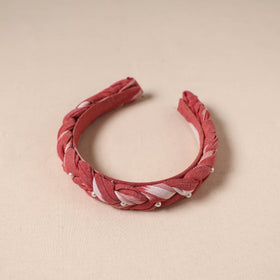 Fabart braided hair band with bead work 35 - handcrafted