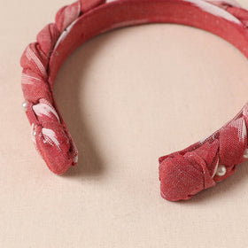 Fabart braided hair band with bead work 35 - handcrafted