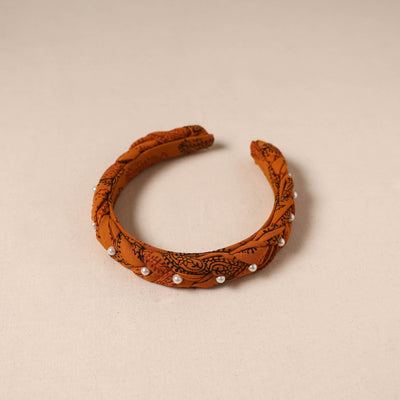 Fabart braided hair band with bead work 36 - handcrafted