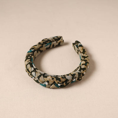 Fabart braided hair band with bead work 37 - handcrafted