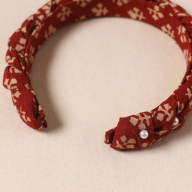 Fabart braided hair band with bead work 40 - handcrafted