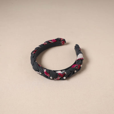 Fabart braided hair band with bead work 41 - handcrafted