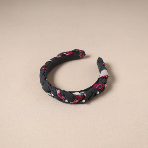 Fabart braided hair band with bead work 41 - handcrafted