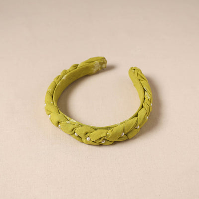 Fabart braided hair band with bead work 43 - handcrafted
