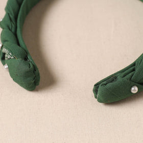 Fabart braided hair band with bead work 50 - handcrafted