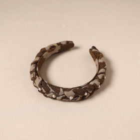 Fabart braided hair band with bead work 53 - handcrafted