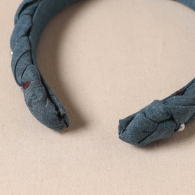 Fabart braided hair band with bead work 55 - handcrafted