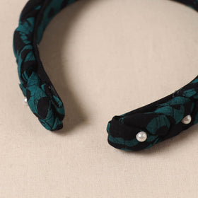 Fabart braided hair band with bead work 57 - handcrafted