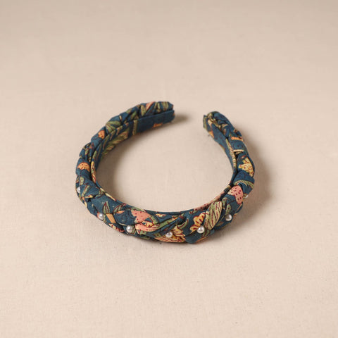 Fabart braided hair band with bead work 59 - handcrafted