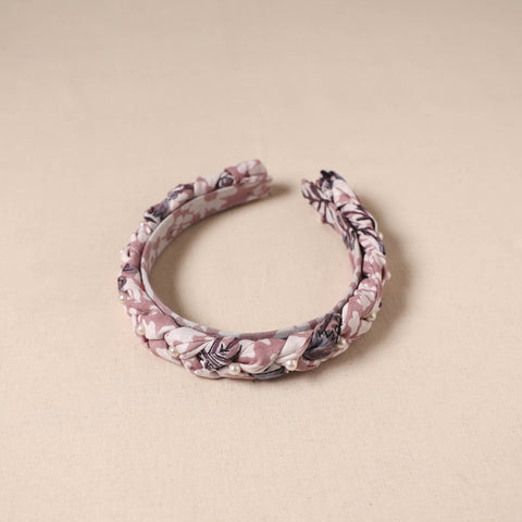 Fabart braided hair band with bead work 60 - handcrafted