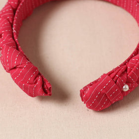 Fabart braided hair band with bead work 61 - handcrafted