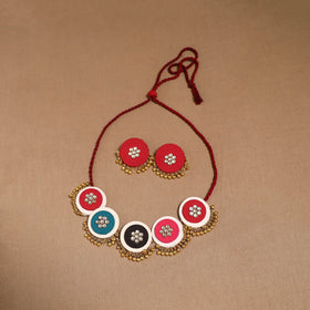 Fabart ghungroo & kundan work necklace set 24 - handcrafted