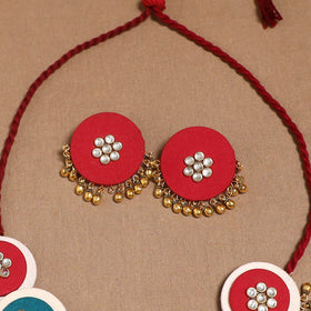 Fabart ghungroo & kundan work necklace set 24 - handcrafted