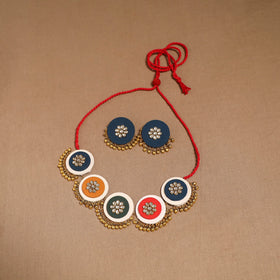 Fabart ghungroo & kundan work necklace set 25 - handcrafted