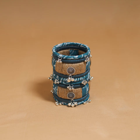 Fabart jute gs handmade bangle set 19 - handcrafted