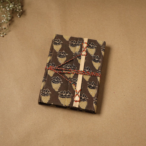 Fabric cover handmade paper notebook with thread lock 59