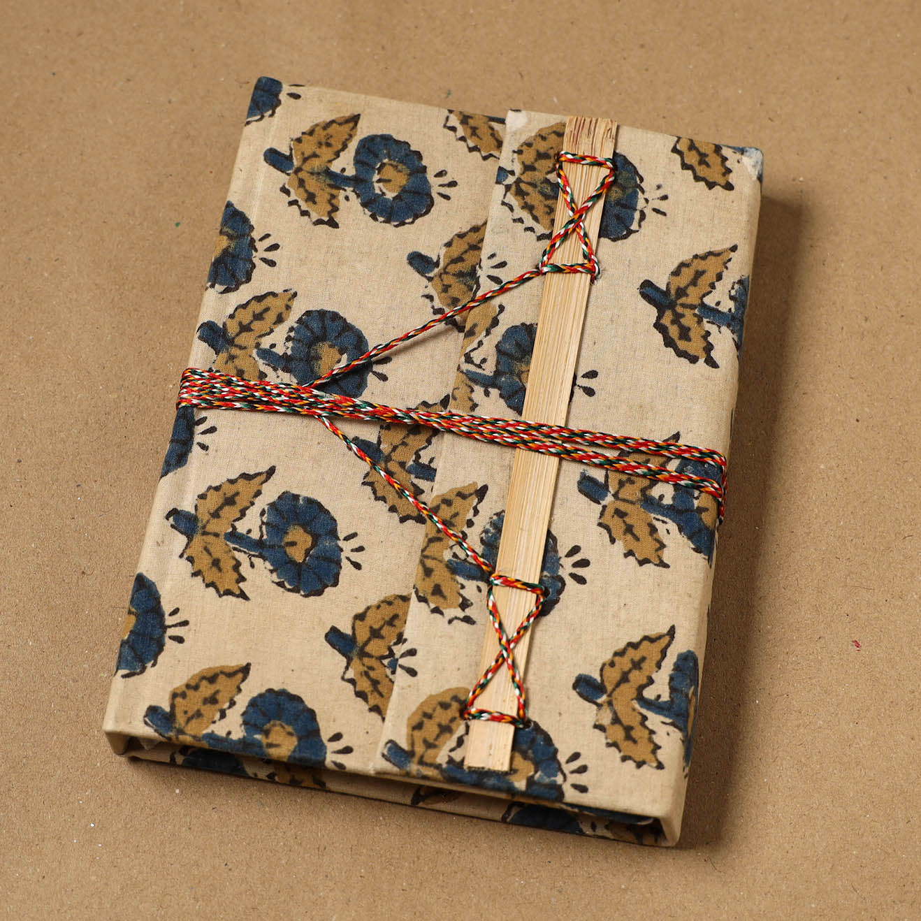 Fabric cover handmade paper notebook with thread lock 62