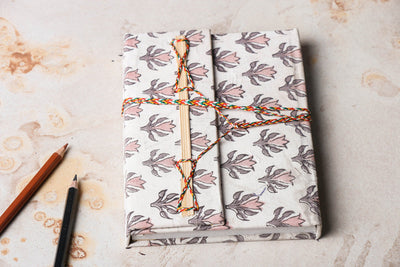  Fabric Cover Handmade Paper Notebook with Thread Lock 