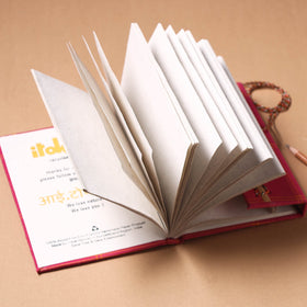 Fabric Cover Handmade Paper Notebook with Thread Lock